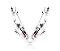 Silver Dolphin Shaped Earrings EL-110